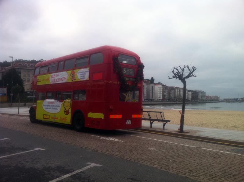 AUTOCARRO LONDRINO DA ROADSHOWBUS, EVENTO EM GALIZA ESPANHA
