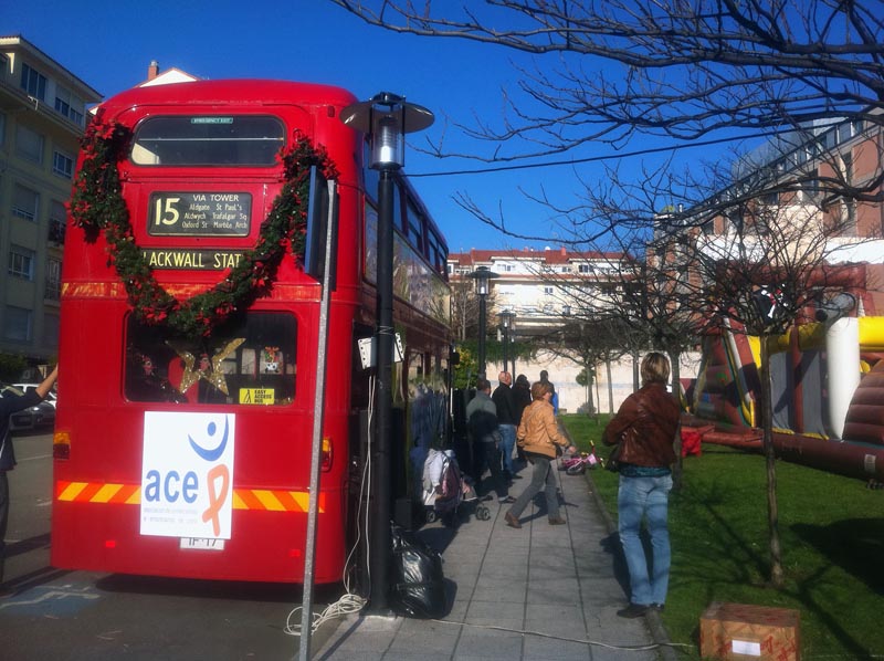 AUTOCARRO LONDRINO DA ROADSHOWBUS, EVENTO EM GALIZA ESPANHA